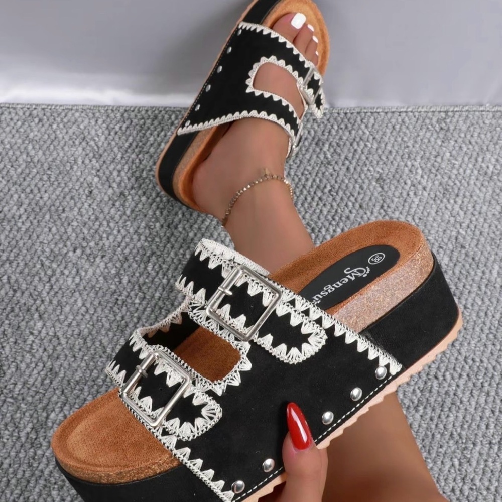 Black Platform Sandals